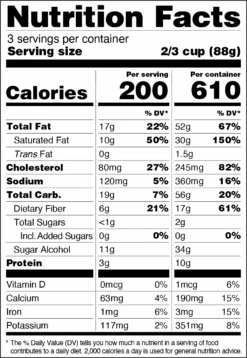 Chocolate Caramel Nut CASE (8 Pints) - Rebel Ice Cream -Motorcycle Parts Store 22 chocolatecaramelnutnutritional a7d24407 1e1d 4496 8e43 b63bac80b3c3 1