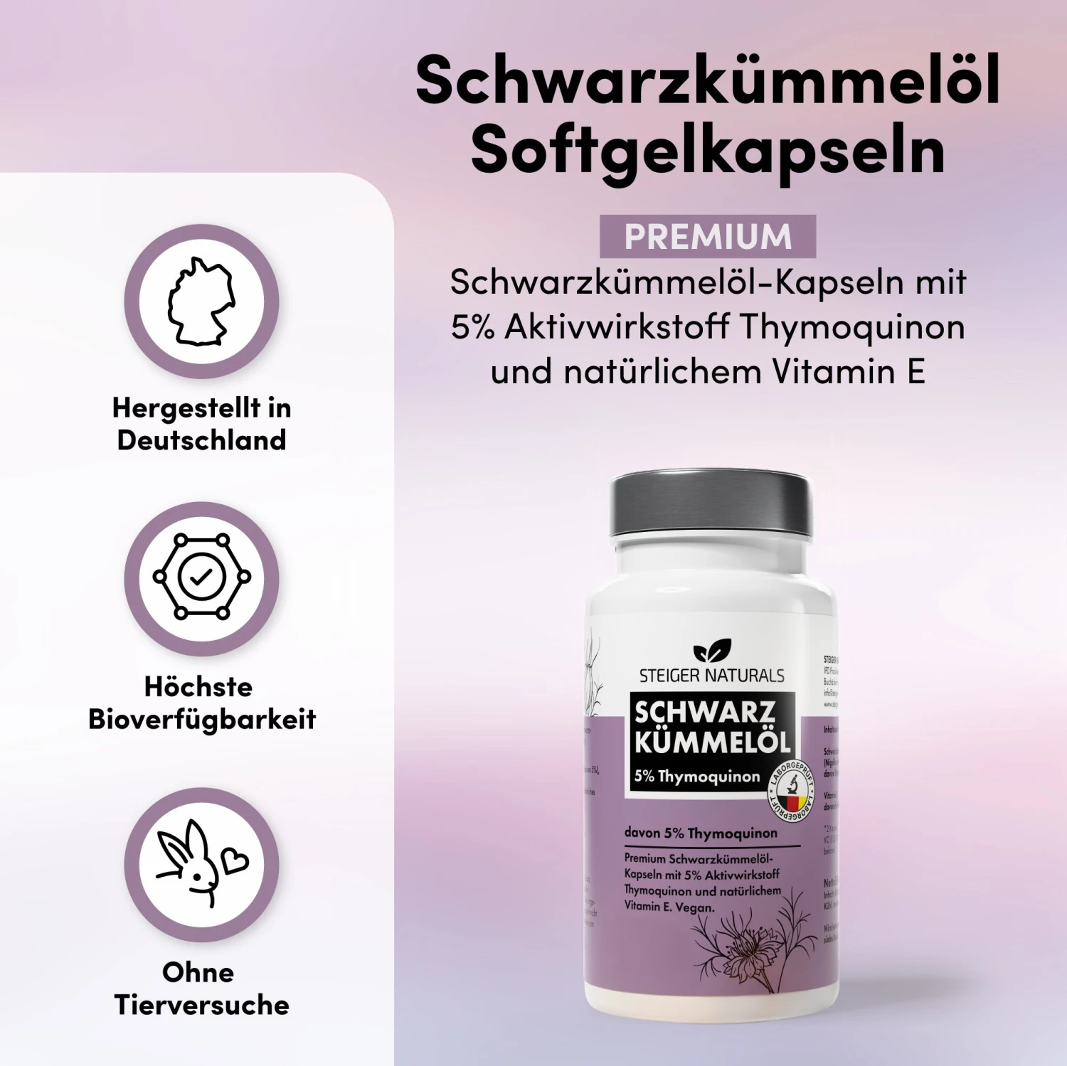 Schwarzkümmelöl Softgelkapseln 2 Schwarzkümmelöl Softgelkapseln - Image 2