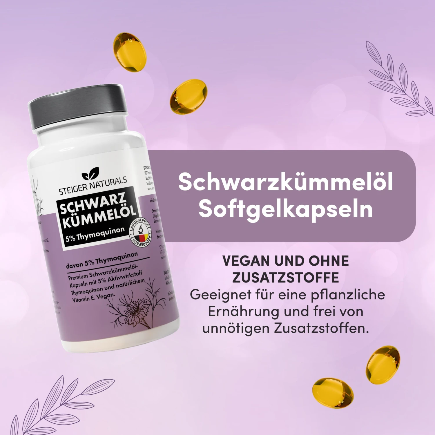 Schwarzkümmelöl Softgelkapseln 5 Schwarzkümmelöl Softgelkapseln - Image 5