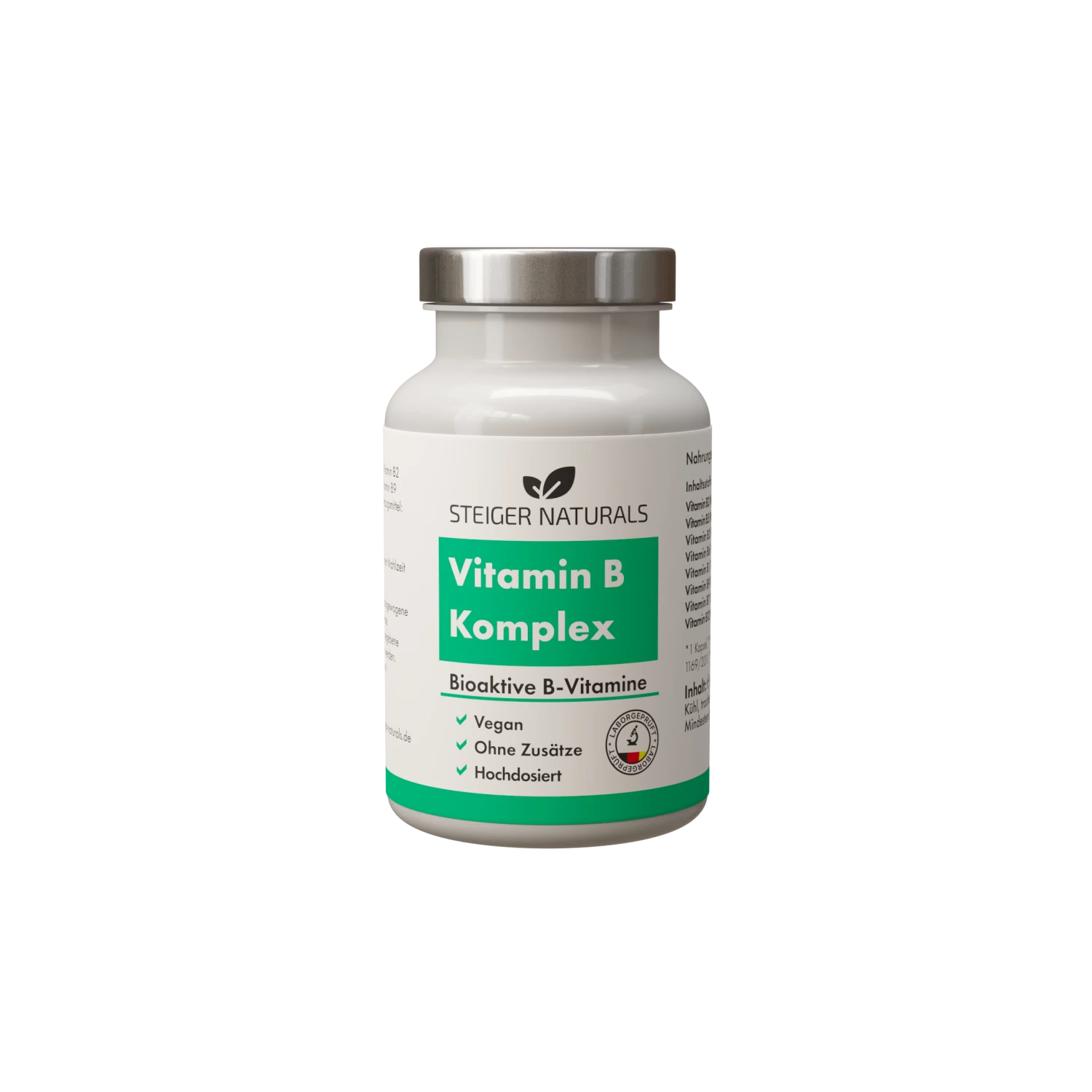 Steiger Naturals 2.0 Vitamin B Komplex Kapseln 1 Steiger Naturals 2.0 Vitamin B Komplex Kapseln