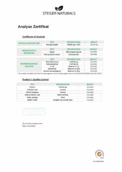 Steiger-naturals Hyaluronsäure Kapseln -Motorcycle Parts Store Zertifikat Hya Kapseln Steiger 1