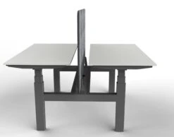 DuoDesk : Un Bureau Assis Debout Motorisé Collaboratif Et Ergonomique -Motorcycle Parts Store bureau assis debout complet duodesk aluminium plateau blanc profil