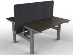 DuoDesk : Un Bureau Assis Debout Motorisé Collaboratif Et Ergonomique -Motorcycle Parts Store bureau assis debout complet duodesk aluminium plateau bois fonce