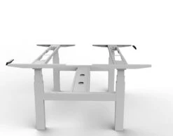 Piètement Assis Debout Motorisé DuoDesk : Un Bureau Collaboratif Ergonomique -Motorcycle Parts Store pietement bureau assis debout duodesk blanc profil