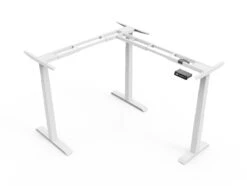 Piètement Assis Debout Motorisé CornerDesk : Un Bureau D'angle à Votre Hauteur -Motorcycle Parts Store pietement motorise cornerdesk blanc