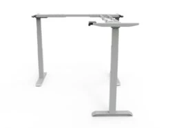 Piètement Assis Debout Motorisé CornerDesk : Un Bureau D'angle à Votre Hauteur -Motorcycle Parts Store pietement motorise cornerdesk gris face