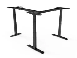 Piètement Assis Debout Motorisé CornerDesk : Un Bureau D'angle à Votre Hauteur -Motorcycle Parts Store pietement motorise cornerdesk noir angle